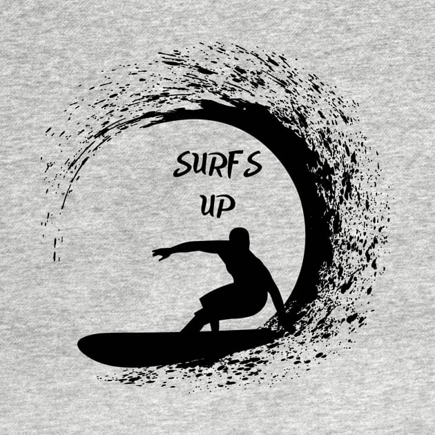 Surfs Up - classic tee design for the discerning surfer by From the fringe to the Cringe